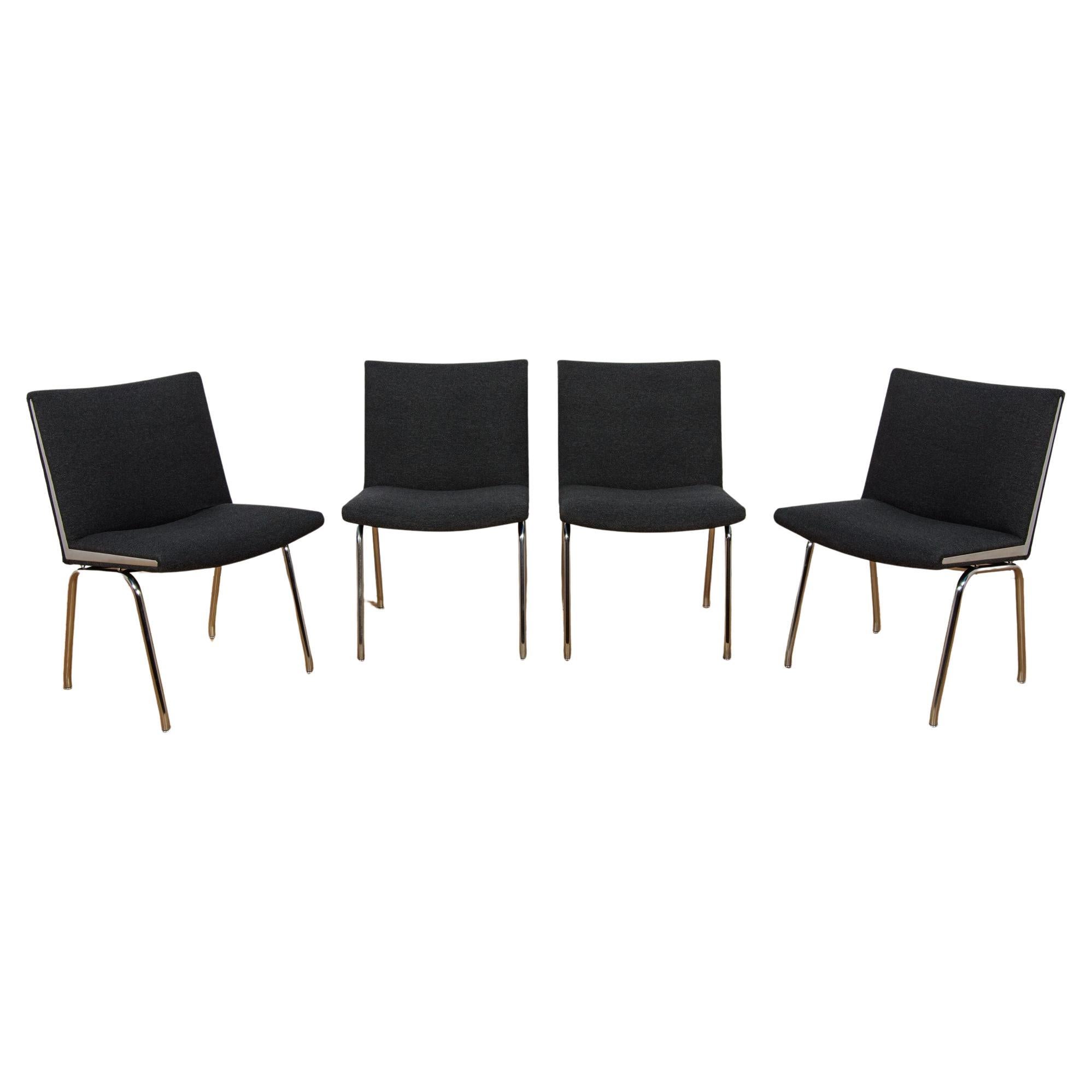 Model AP-38 Airport Chairs by Hans J. Wegner for AP Stolen, Denmark, Set 4.