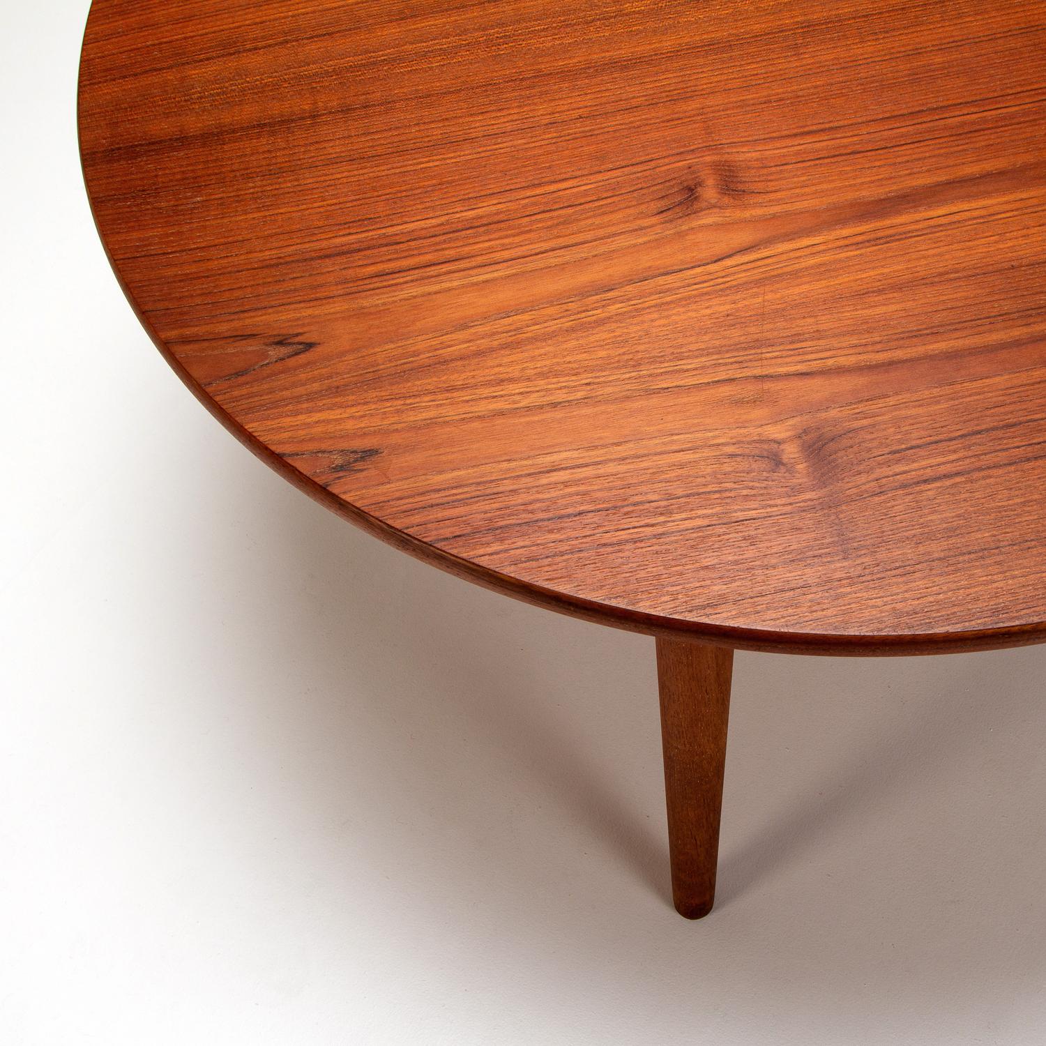 Model AT 8 Teak Coffee Table by Hans Wegner for Andreas Tuck, Denmark, 1950s For Sale 4