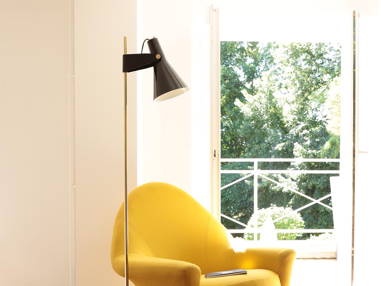 Mid-Century Modern Model B4 Standing Lamp by René Jean Caillette AVAILABLE NOW For Sale