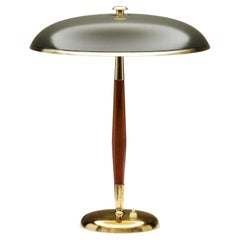 Lampada da tavolo in ottone e legno modello "B8453" di Boréns, Svezia, anni '30