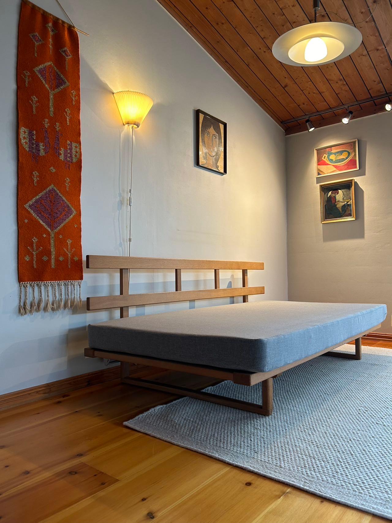 Modelo BM4312 Sofá-cama de Børge Mogensen para Fredericia, Dinamarca, Roble, Años 60 en venta 4