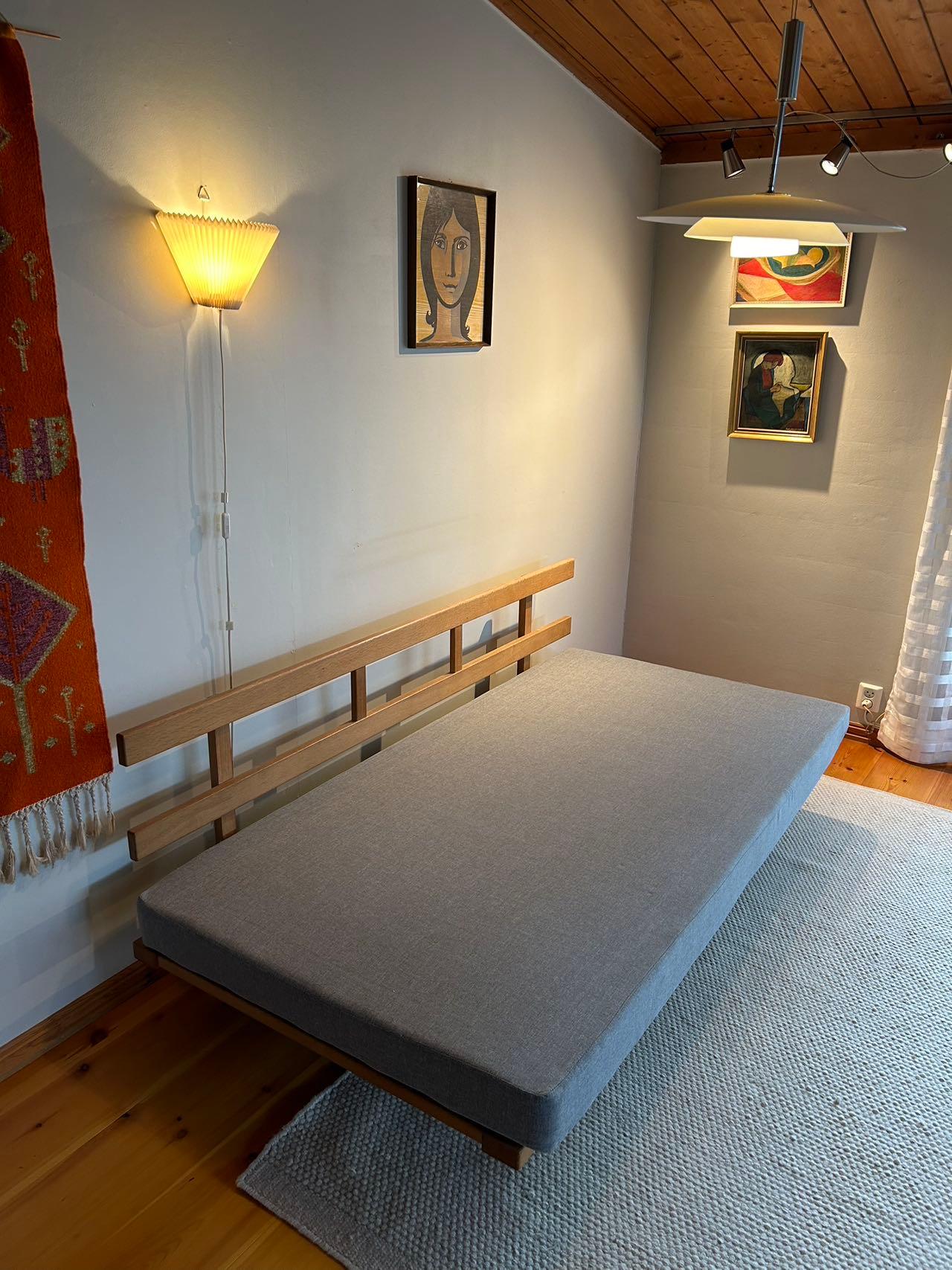 Modelo BM4312 Sofá-cama de Børge Mogensen para Fredericia, Dinamarca, Roble, Años 60 en venta 5