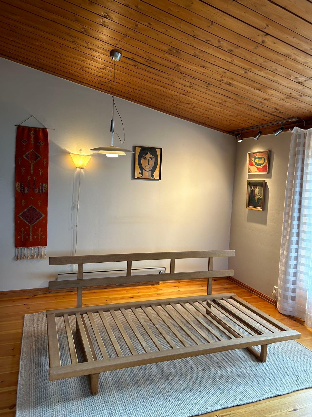 Modelo BM4312 Sofá-cama de Børge Mogensen para Fredericia, Dinamarca, Roble, Años 60 en venta 14