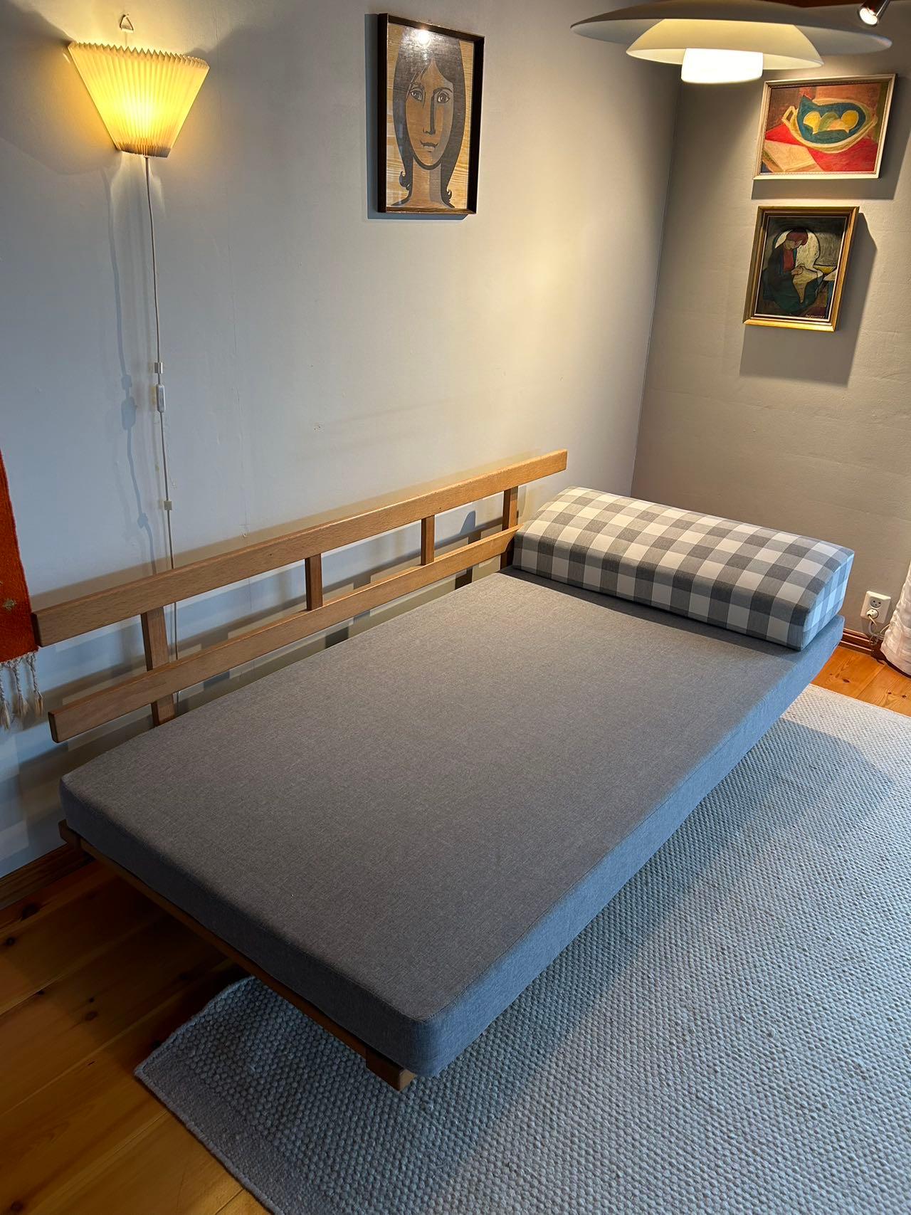Modelo BM4312 Sofá-cama de Børge Mogensen para Fredericia, Dinamarca, Roble, Años 60 Danés en venta