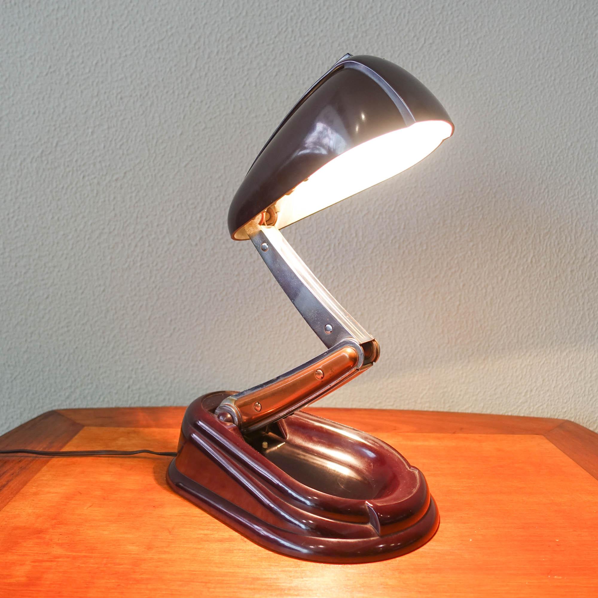 French Model Bolide Table Lamp by Jumo Brevete for Jumo, 1940s