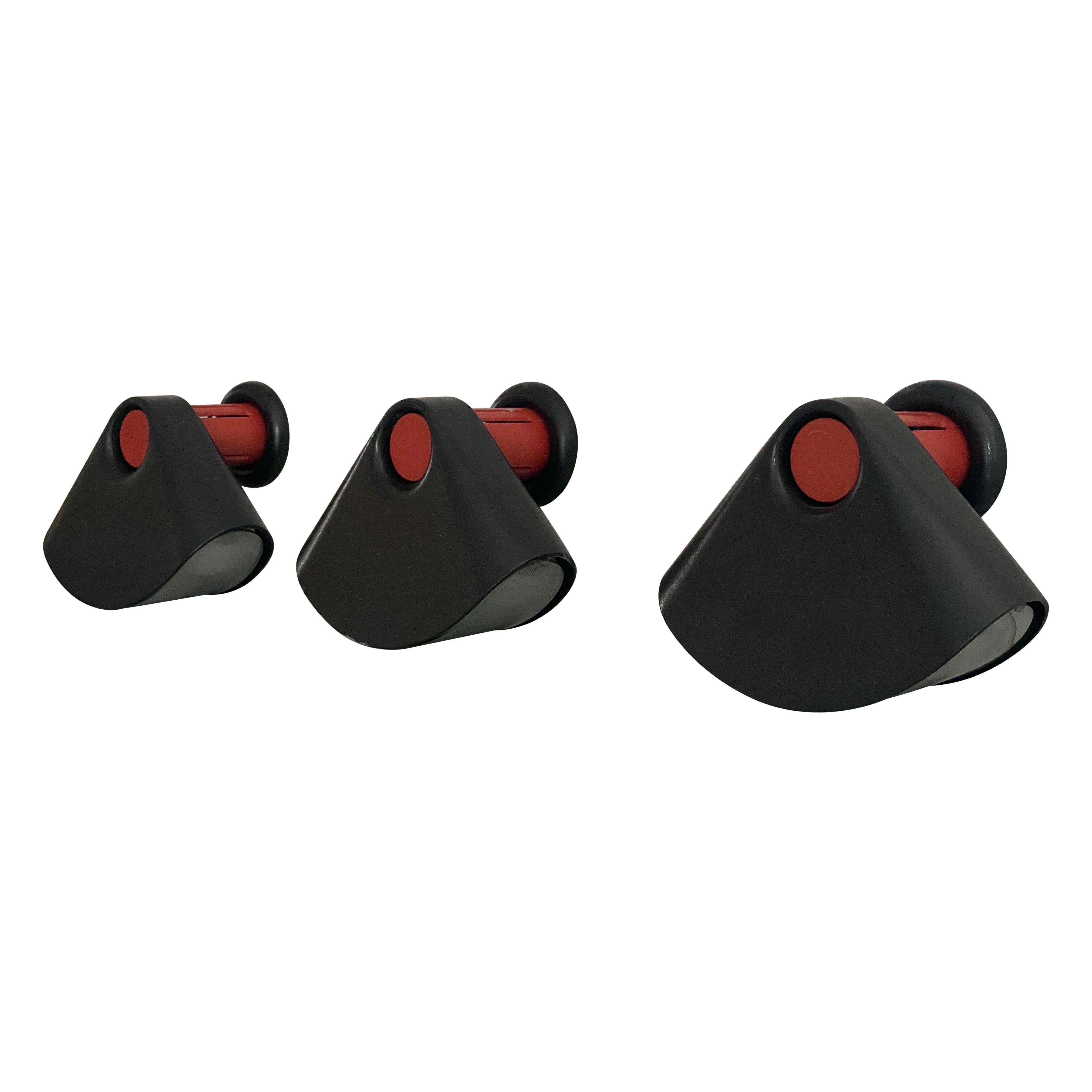 Model Bollo Ensemble de 3 appliques murales par Tobia Scarpa pour Flos, années 1970, Italie en vente