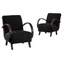 ‘Model C’ Vintage Armchairs by Jindrich Halabala, a Pair