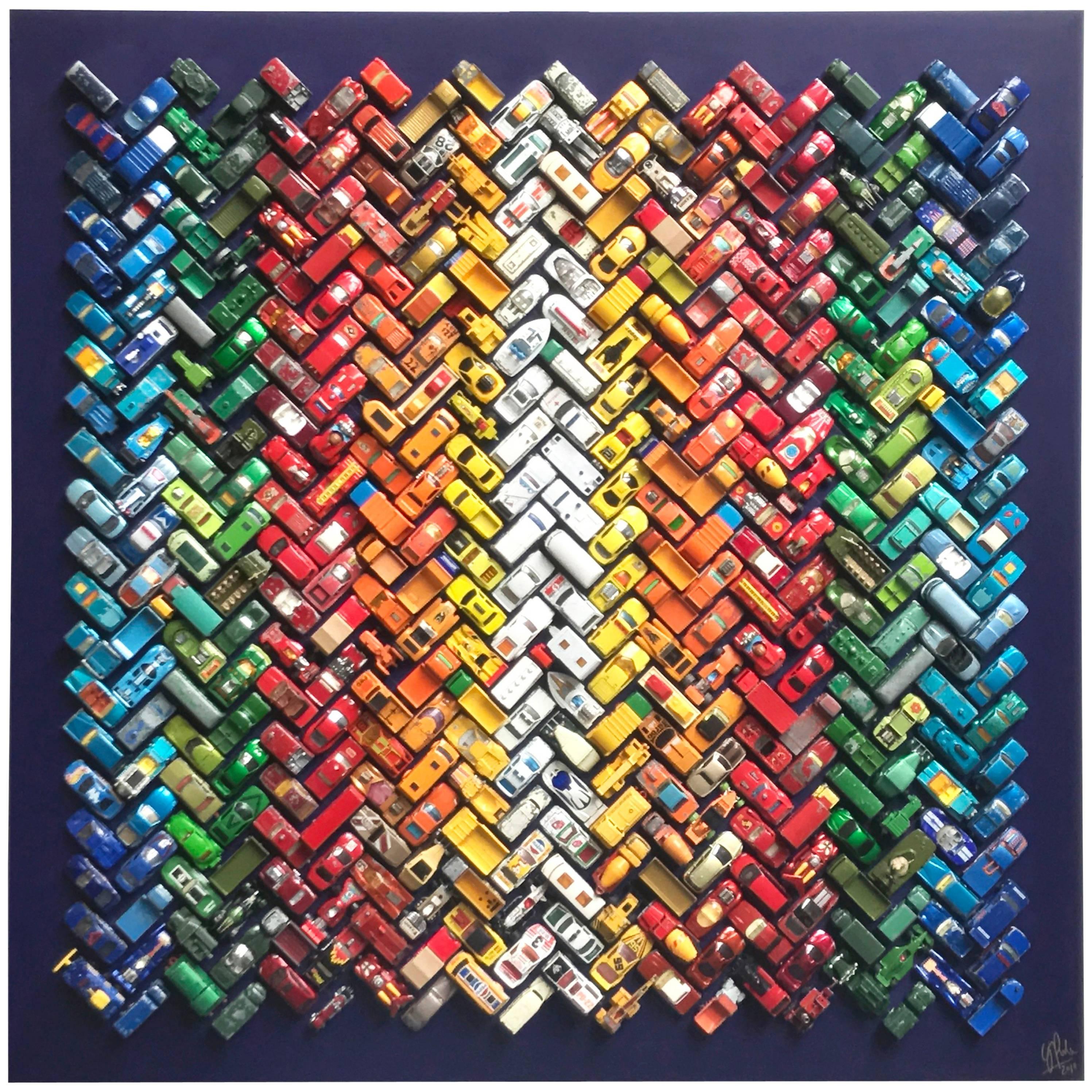 'Model Car Assemblage V' by Laurence Poole