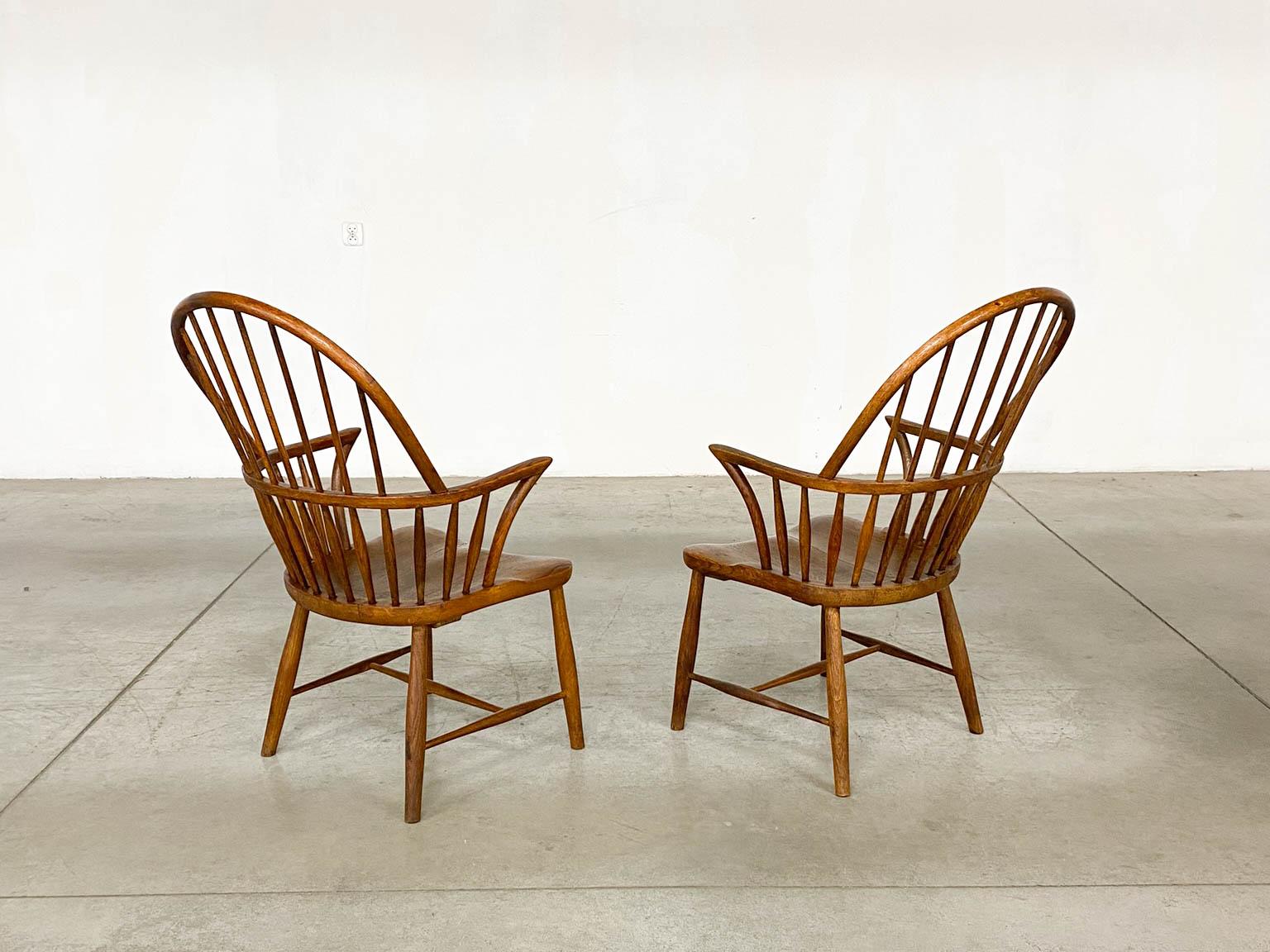 Mid-Century Modern Model CH 18A Windsor Dining Chairs by Frits Henningsen for Carl Hansen & Son For Sale