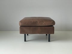 Pouf en cuir Model Conseta par Friedrich Wilhelm Möller pour COR, années 1960, Allemagne