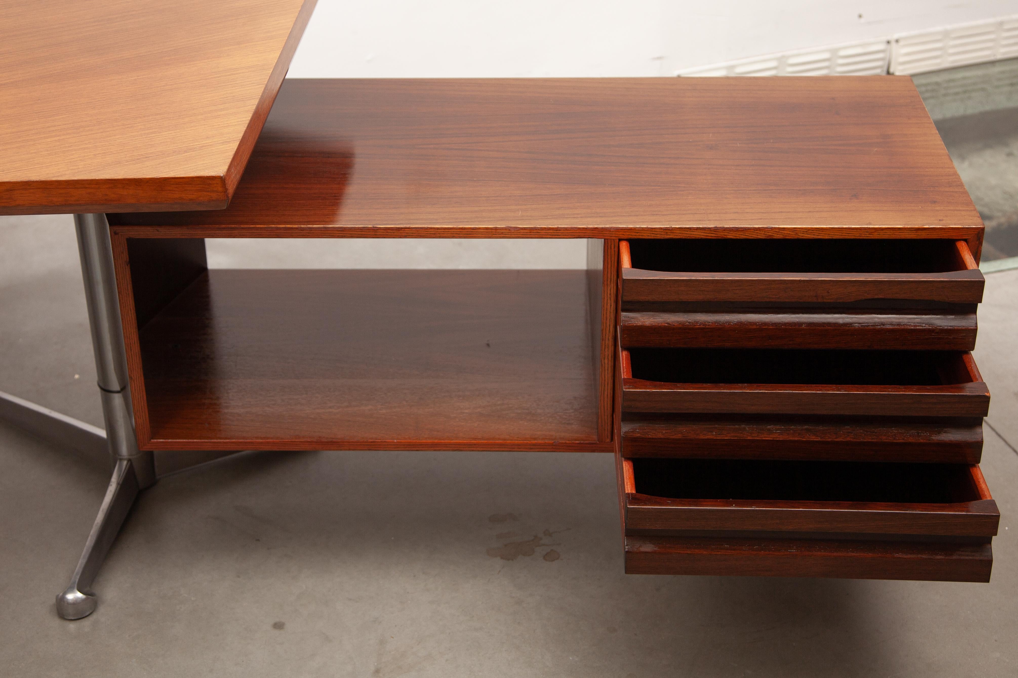 Model D96 Boomerang Desk by Osvaldo Borsani for Tecno Milano, Italy, 1950s 2