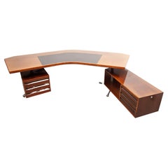 Model D96 Boomerang Desk by Osvaldo Borsani for Tecno Milano, Italy, 1950s