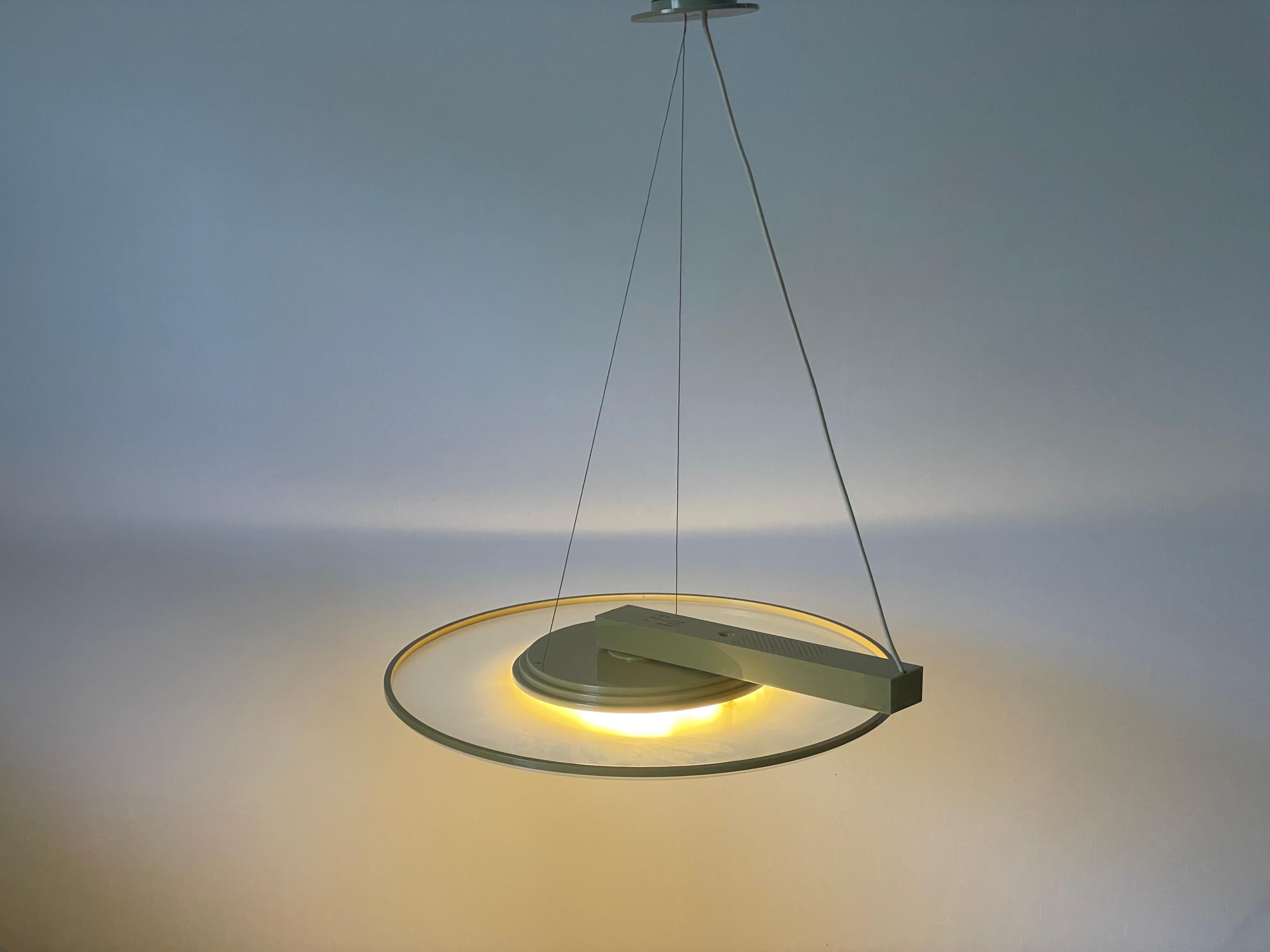 Lampada a sospensione 'Model Discos' di Giovanni Offredi per Sirrah, anni '80, Italia in vendita 12