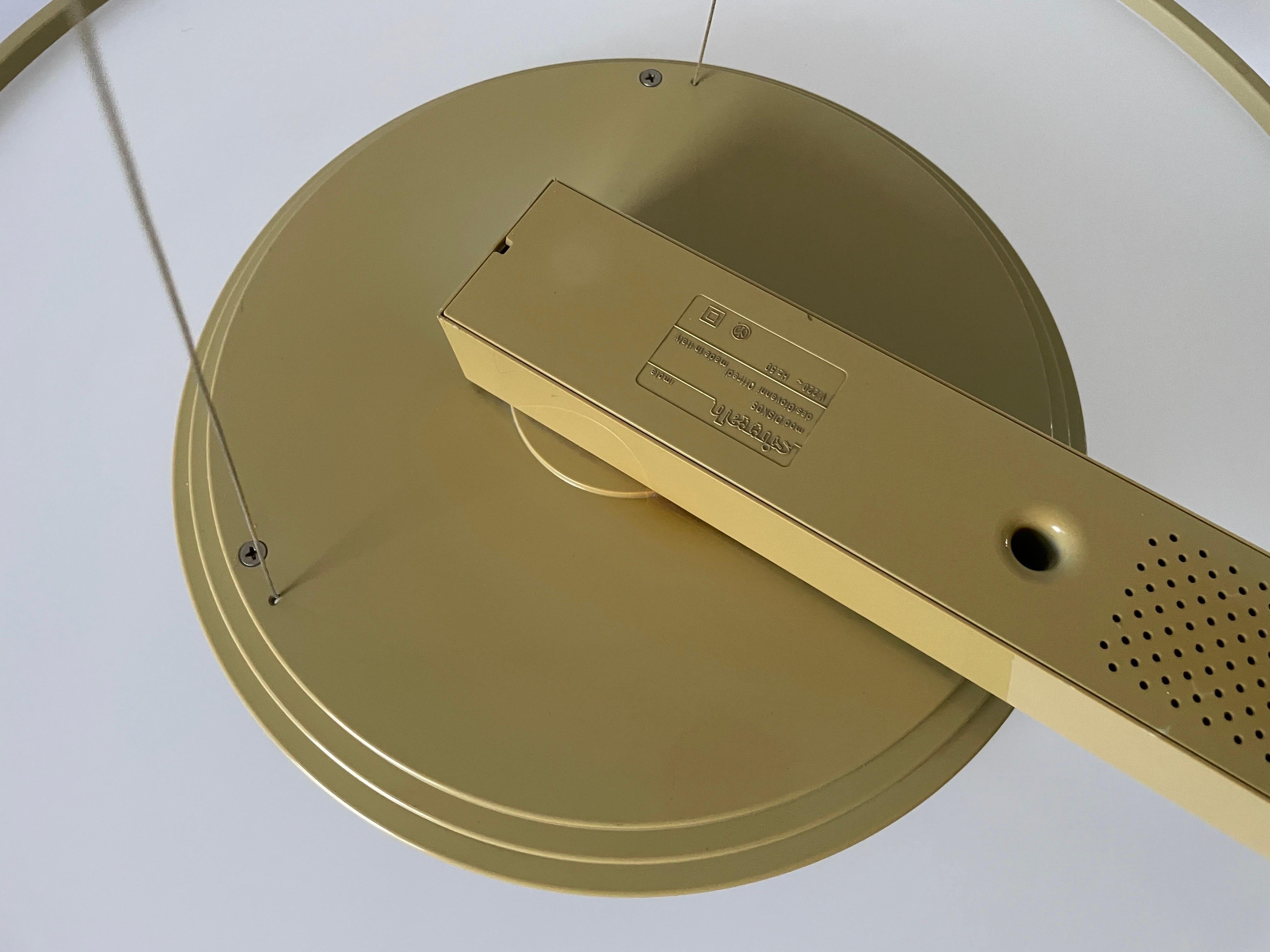 Fine XX secolo Lampada a sospensione 'Model Discos' di Giovanni Offredi per Sirrah, anni '80, Italia in vendita