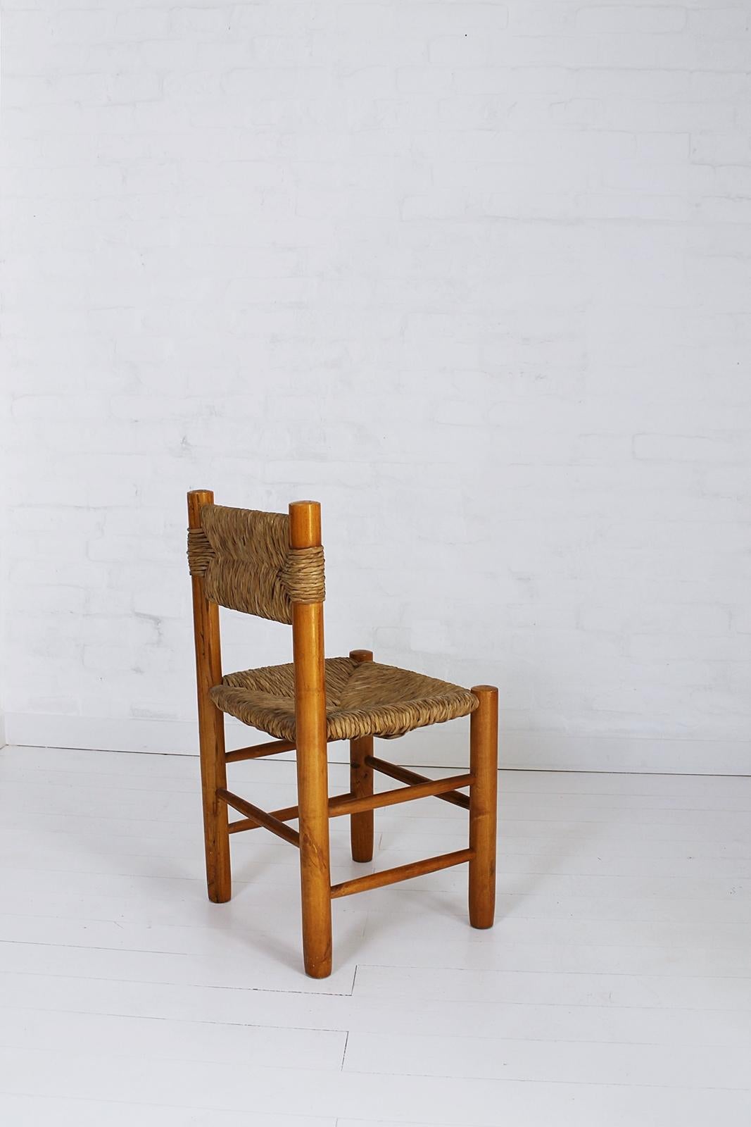 Rush Model Dordogne Chair by Charlotte Perriand for Sentou, 1960s
