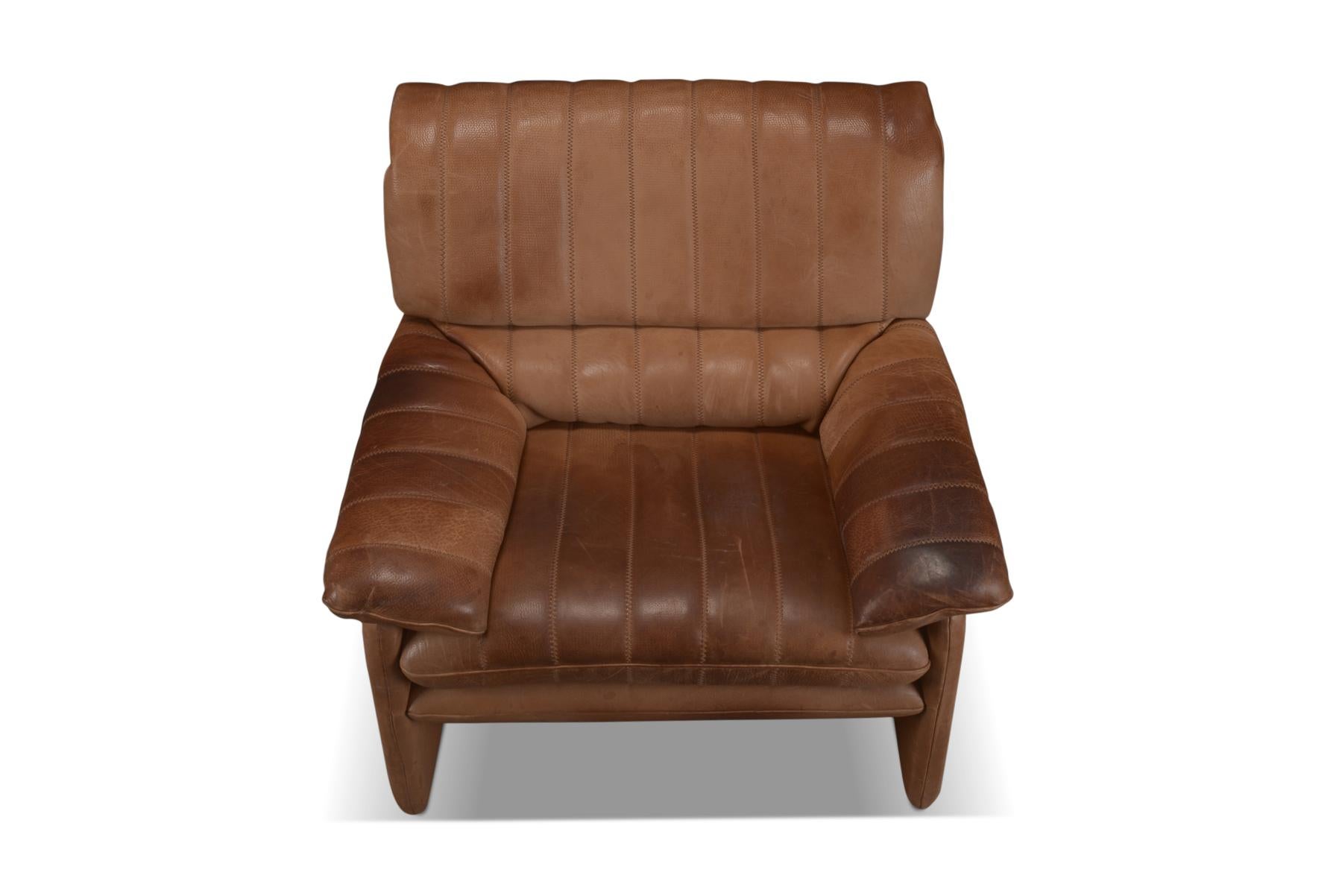 Model Ds-86 Leather Lounge Chair by Desede In Excellent Condition For Sale In Berkeley, CA