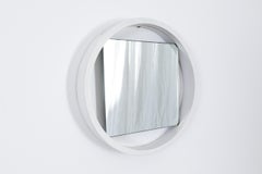 Modell DZ84  Weiß lackierter Spiegel mit Rahmen von Benno Premsela für 't Spectrum, 1950er Jahre