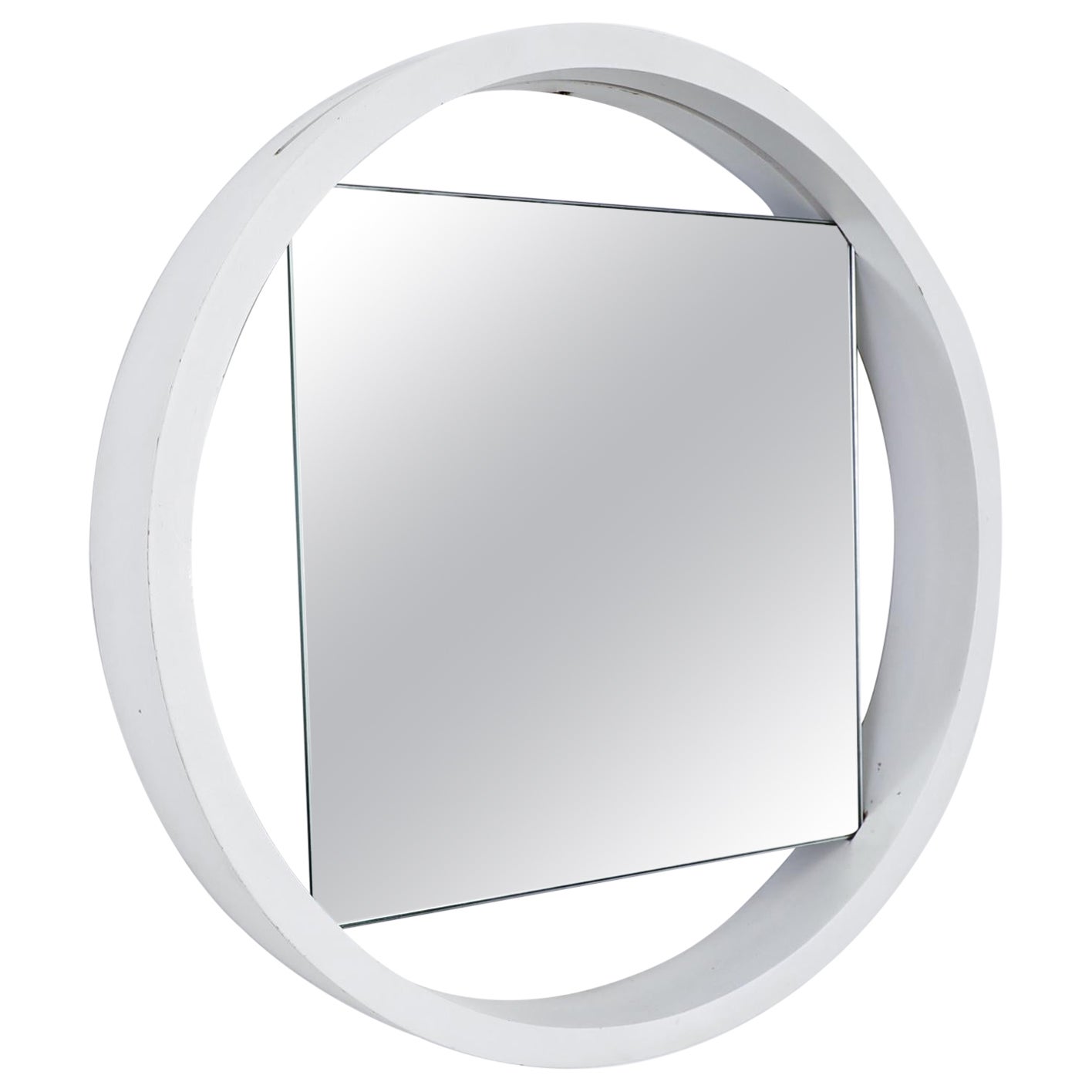 Modèle DZ84  Miroir encadré en laque blanche par Benno Premsela pour 't Spectrum, années 1950