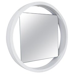 Modèle DZ84  Miroir encadré en laque blanche par Benno Premsela pour 't Spectrum, années 1950