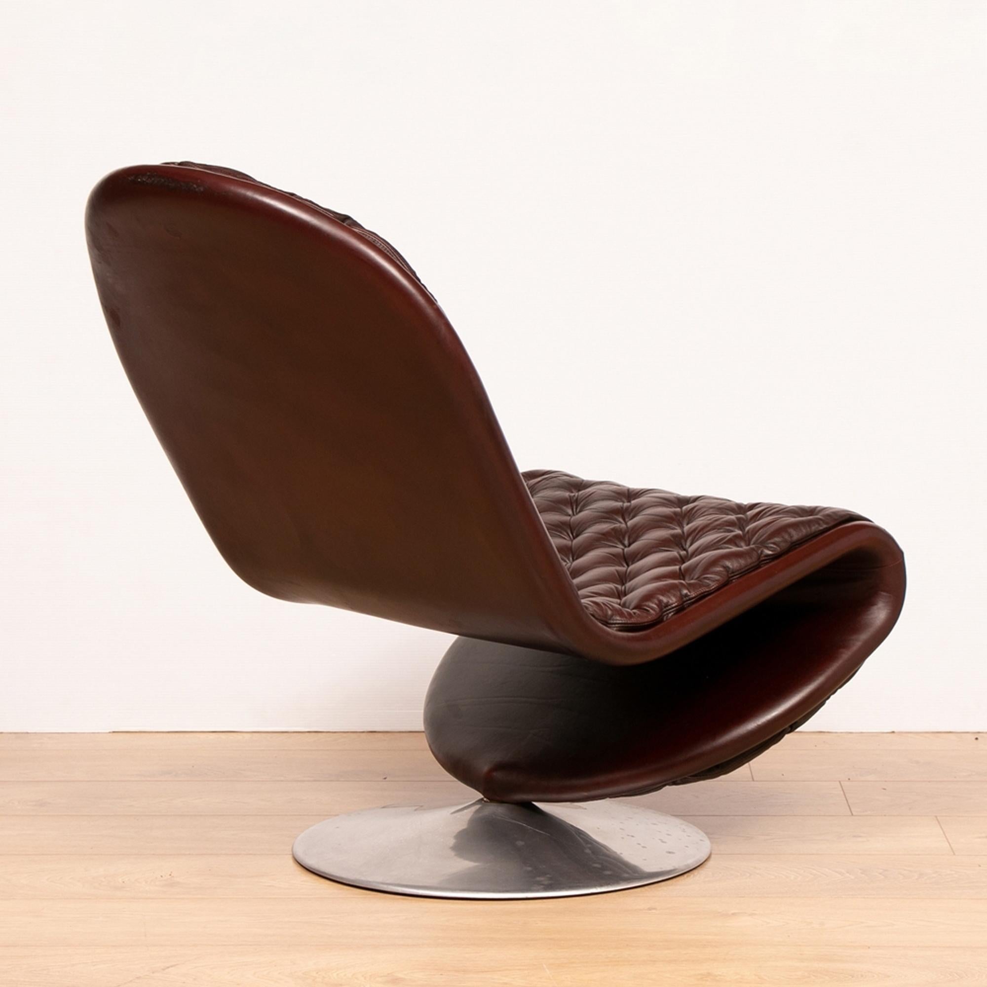 Mid-Century Modern Model E Lounge Chairs by Verner Panton for Fritz Hansen