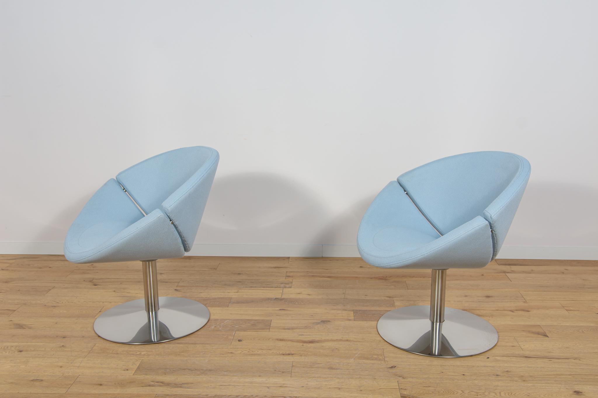 Steel Model EJ 96 „Apollo” Armchairs by Peter Hjort Lorentzen & Johannes Foersom . For Sale
