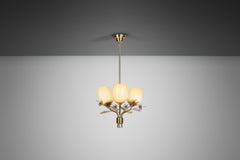 Lampadario modello "ER 77/3" con dettagli floreali per Itsu, Finlandia, anni '50
