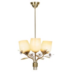 Lampadario modello "ER 77/3" con dettagli floreali per Itsu, Finlandia, anni '50