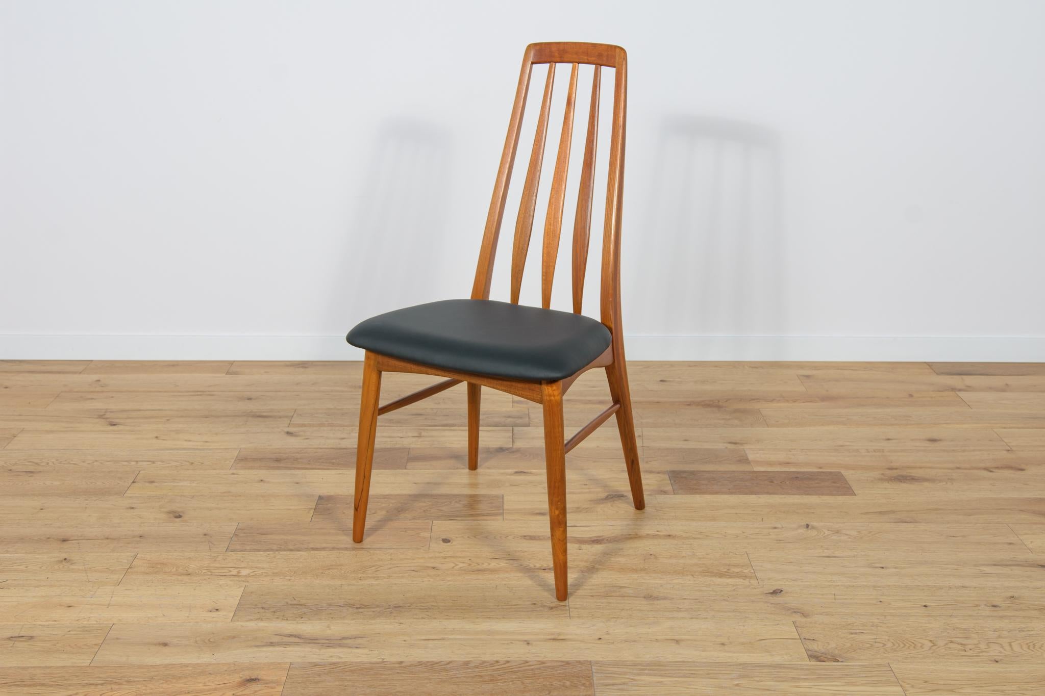 Leather Model Eva Dining Chairs by Niels Koefoed for Koefoed Hornslet, 1960s, Set of 6 For Sale