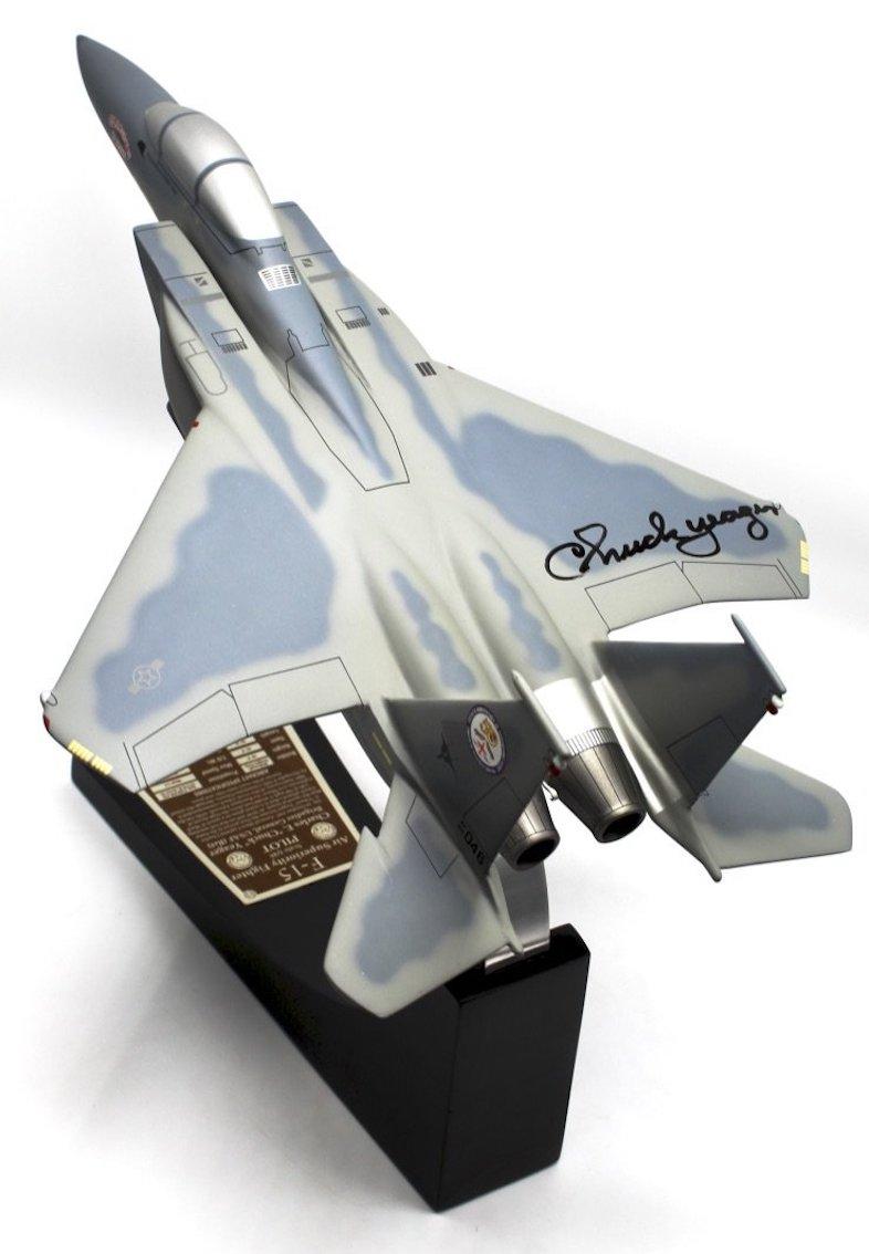 Model F-15 Eagle Plane Signed by Chuck Yeager In Good Condition In Colorado Springs, CO