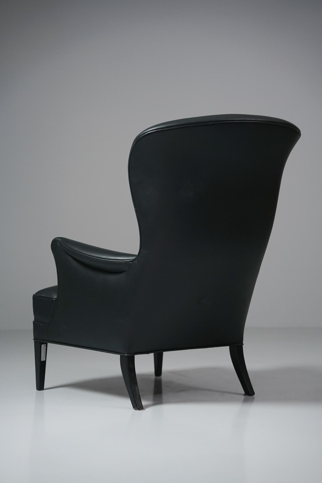 Fauteuil et tabouret modèle FH419, Frits Henningsen, Carl Hansen & Søn, années 2000 en vente 2