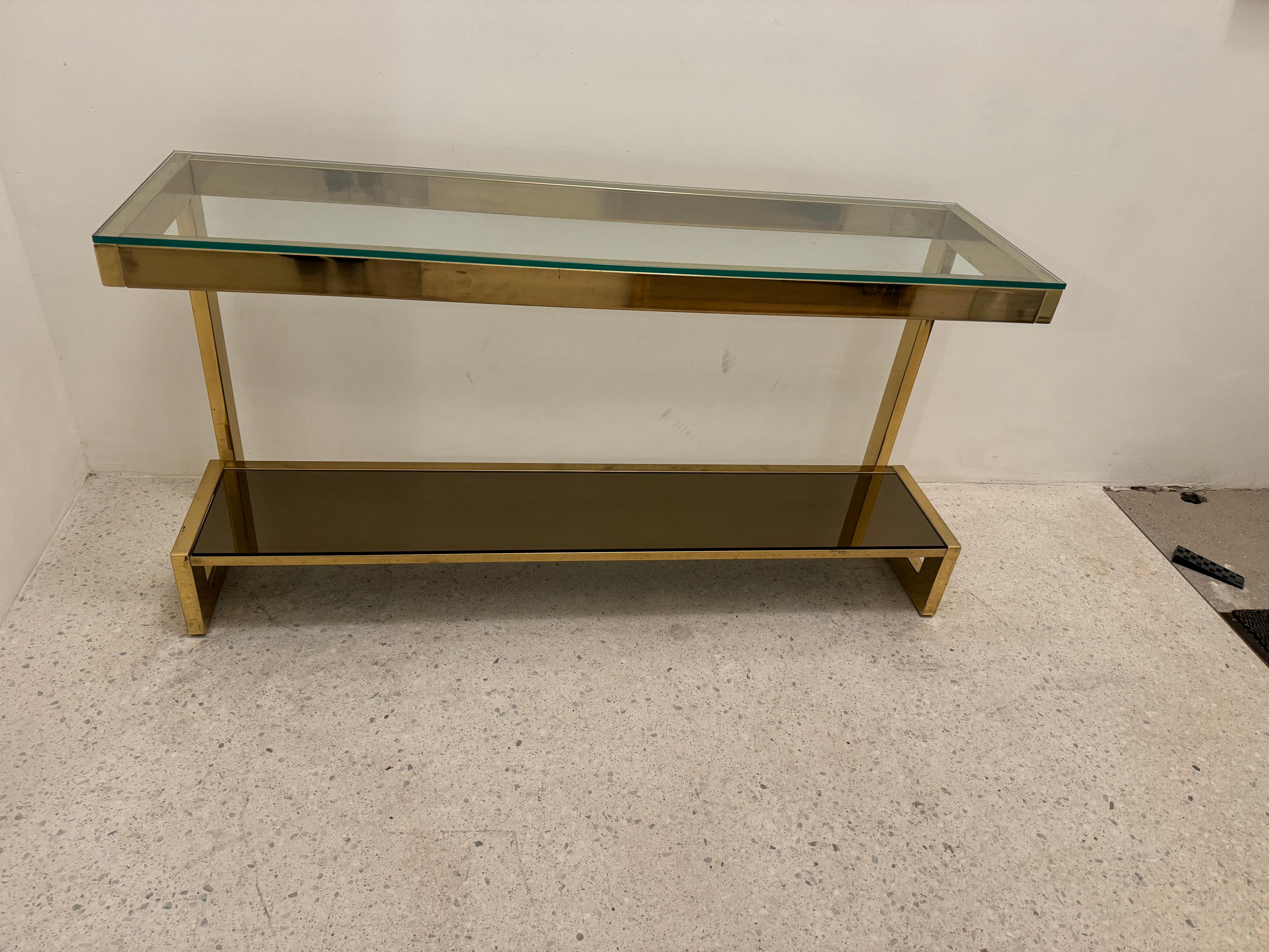 Mesa consola Model G de Belgo Chrom, Bélgica, años 80 Regencia de Hollywood en venta