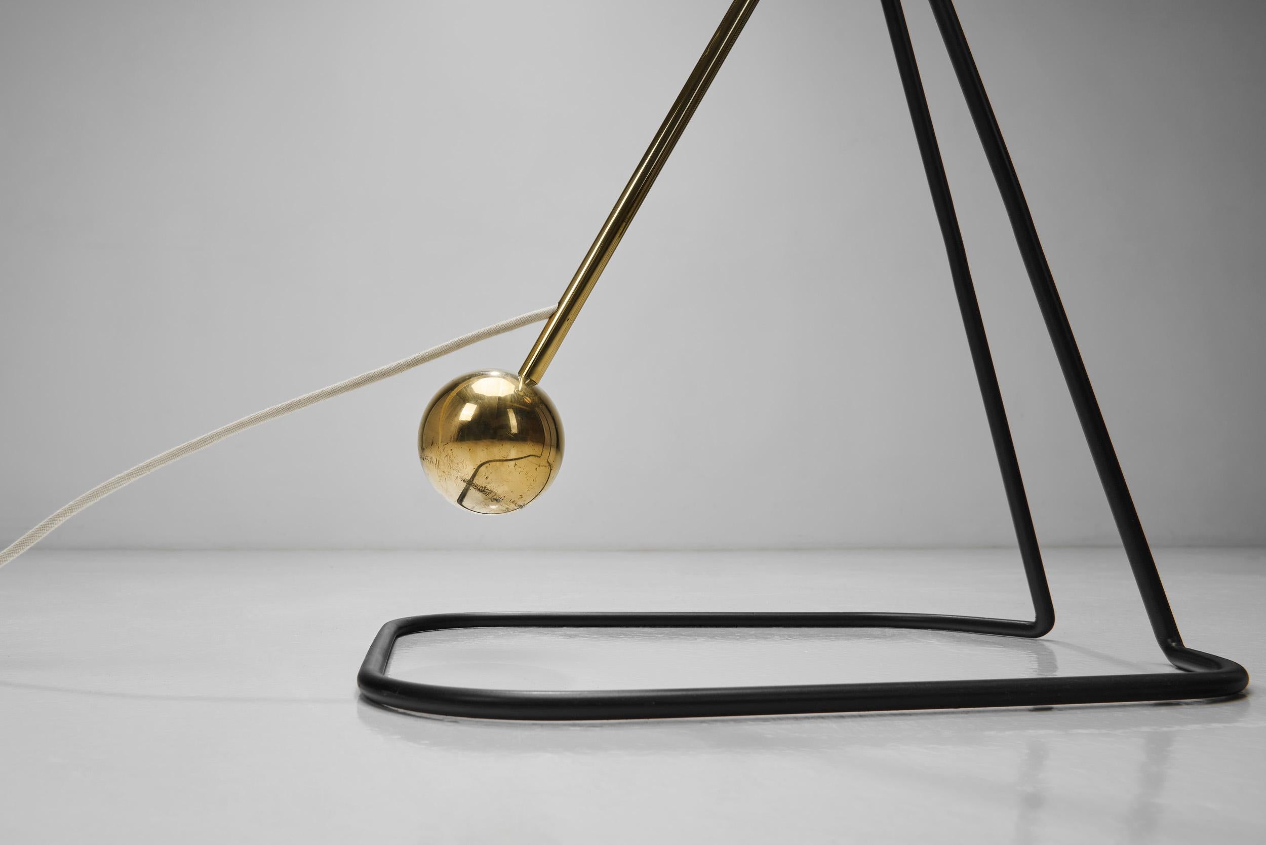 Lampada da terra in ottone Model 