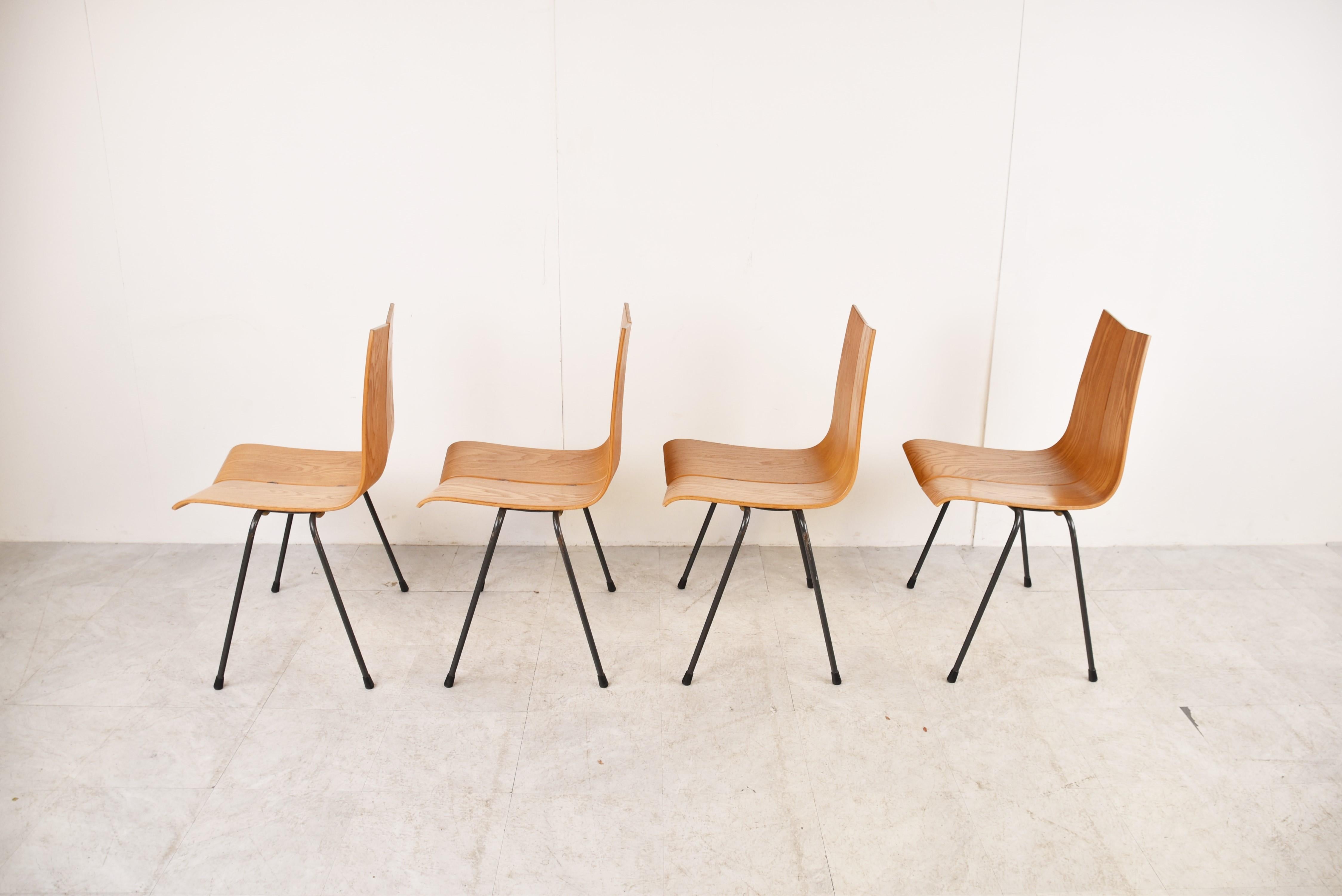 Model Ga Chairs by Hans Bellmann for Horgen Glarus, Set of 4 In Good Condition For Sale In HEVERLEE, BE