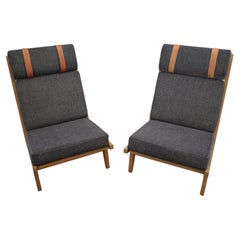 Sedie da salotto modello GE-375 in Oak di Hans Wegner per Getama