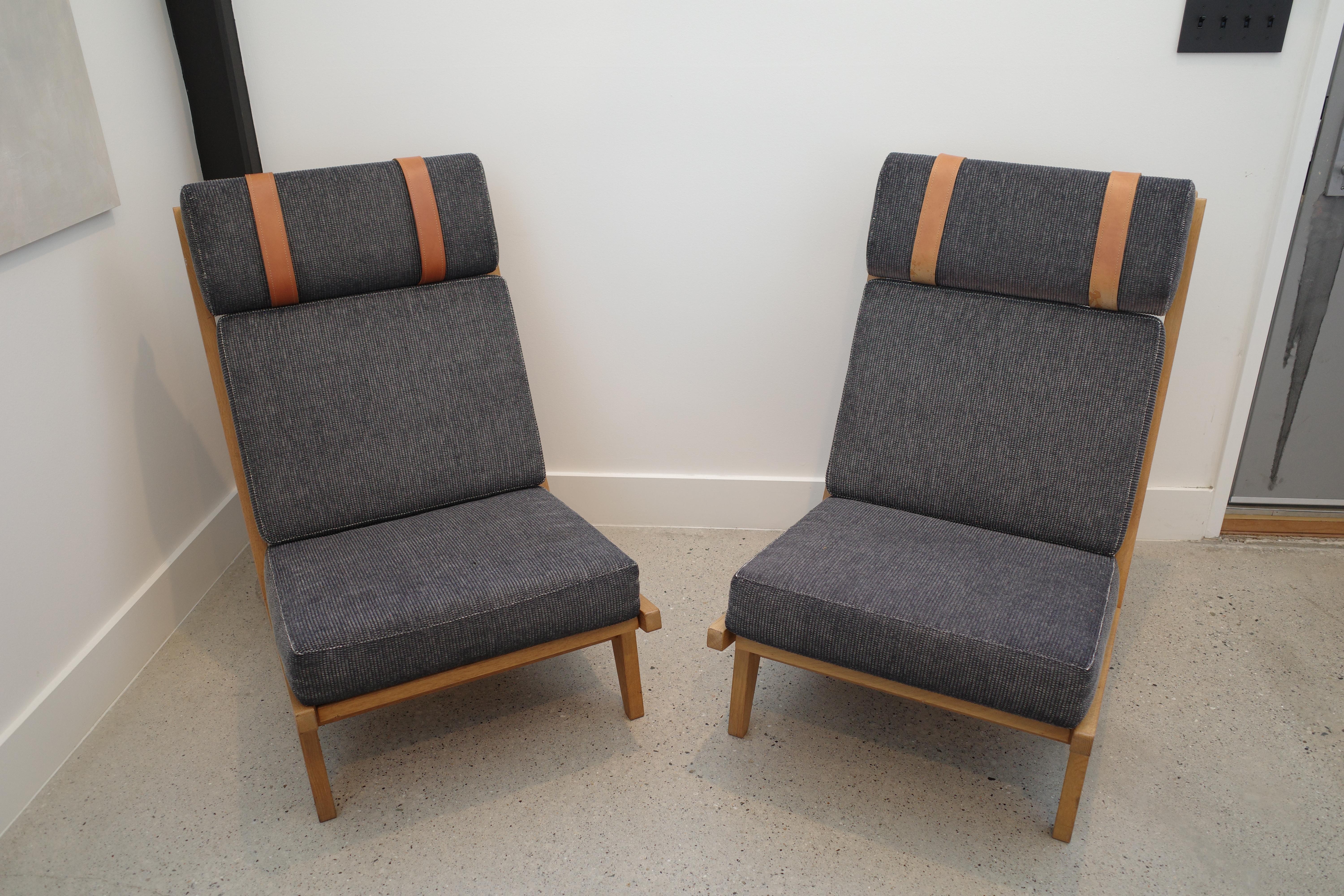 Mid-Century moderno Sedie da salotto modello GE-375 in Oak di Hans Wegner per Getama in vendita