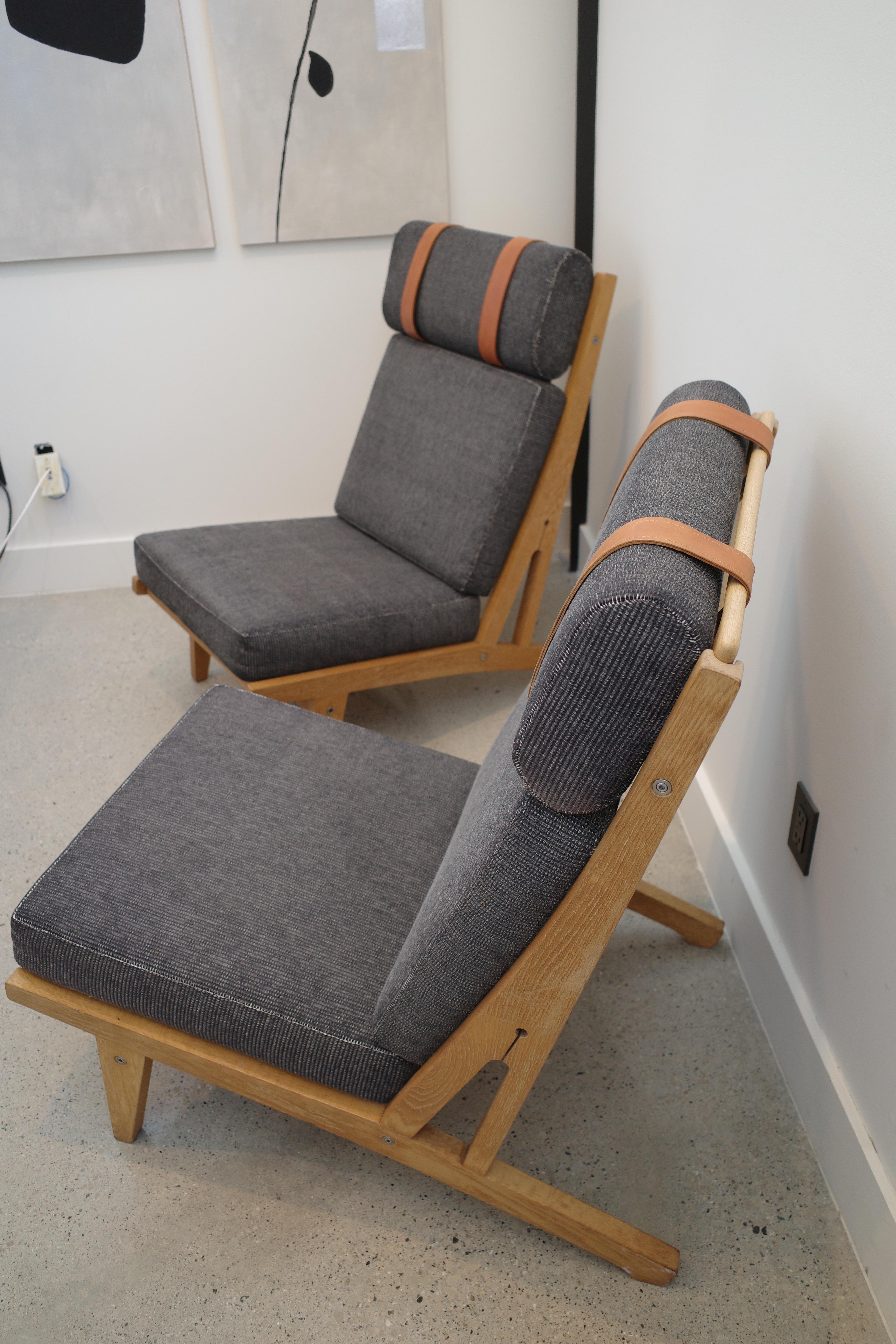 Sedie da salotto modello GE-375 in Oak di Hans Wegner per Getama In condizioni buone in vendita a New York, NY