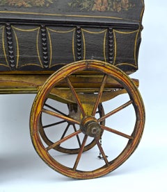 Model gypsies caravan, handmade and painted, folk art, English circa 1900