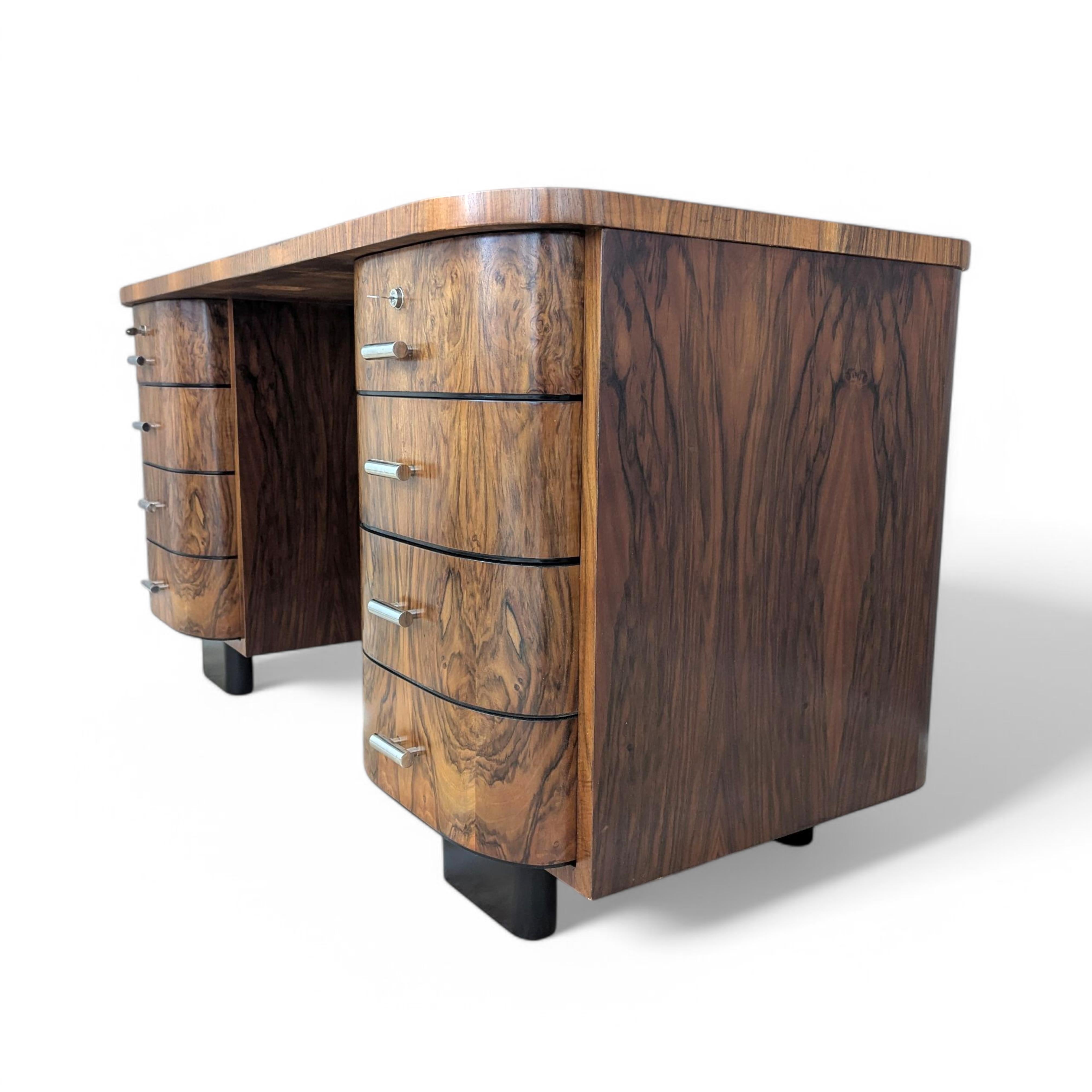 Bauhaus Model H 178 Executive Desk by Jindřich Halabala for UP Zàvody, 1930s
