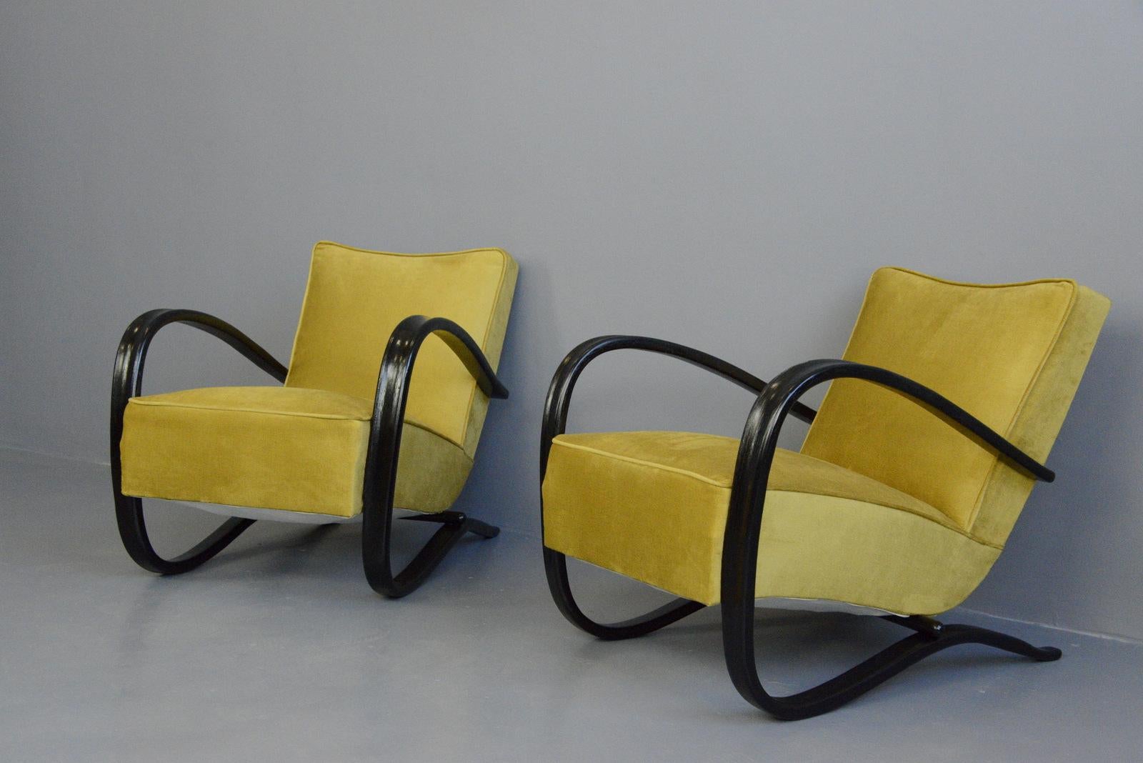 Bentwood Model H269 Armchairs by Jindřich Halabala, circa 1930s