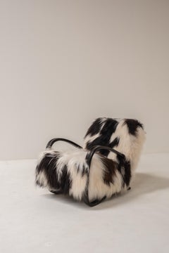 Model H269 By Jindrich Halabala upholstered in Mongolian Sheepskin