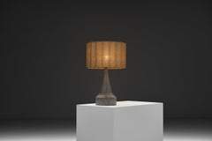 Model "Inka" Glazed Table Lamp with Relief Patterns, Denmark 1970s