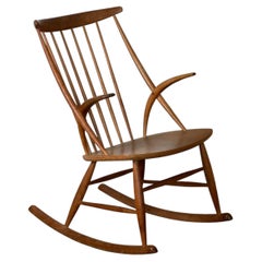 Model IW3 Rocking Chair by Illum Wikkelsø, Danish Modern, 1960s