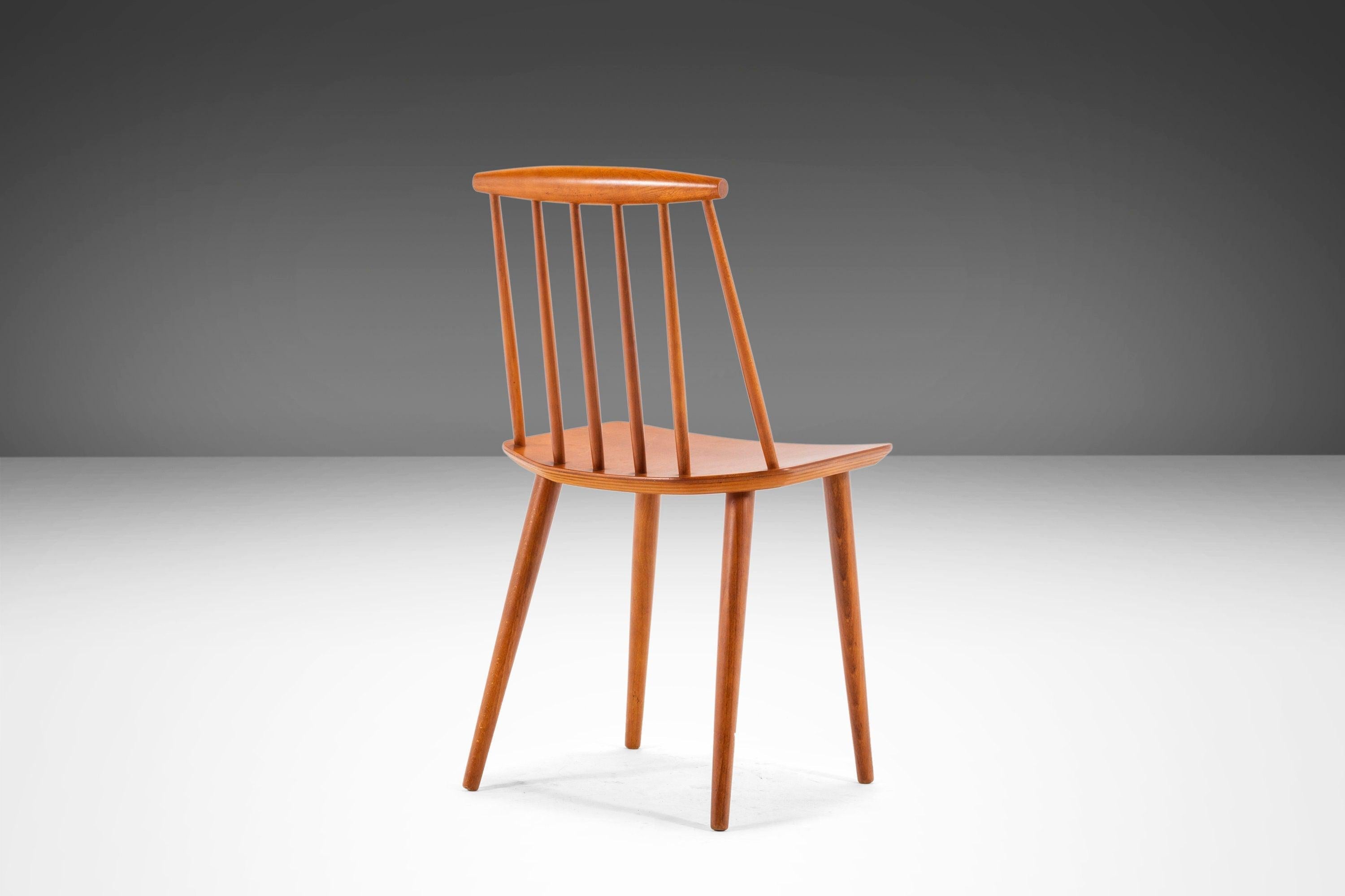Danish Model J 77 'Farmhouse' Chair in Teak by Folke Palsson for FDB Møbelfabrik, 1960s For Sale