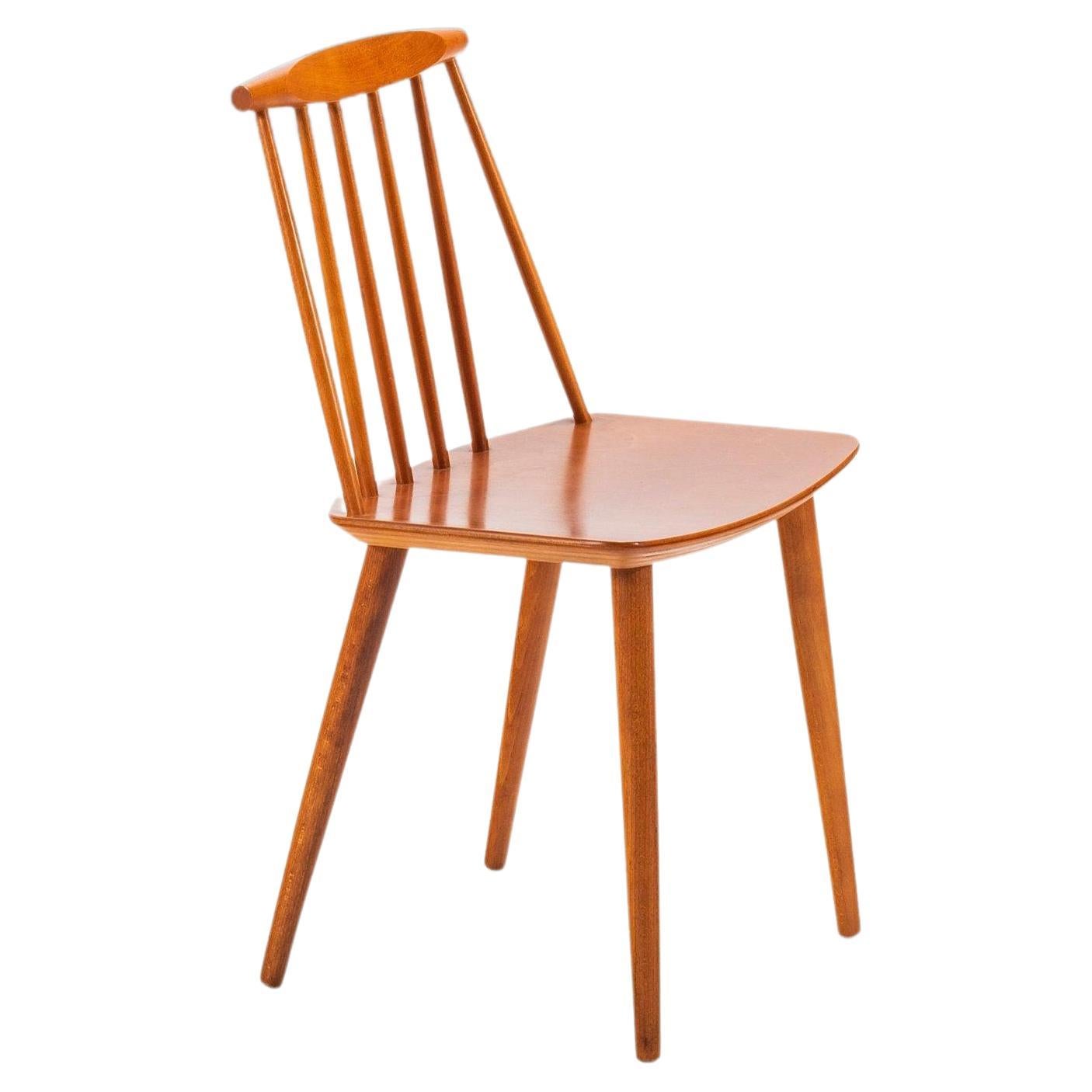 Model J 77 'Farmhouse' Chair in Teak by Folke Palsson for FDB Møbelfabrik, 1960s For Sale