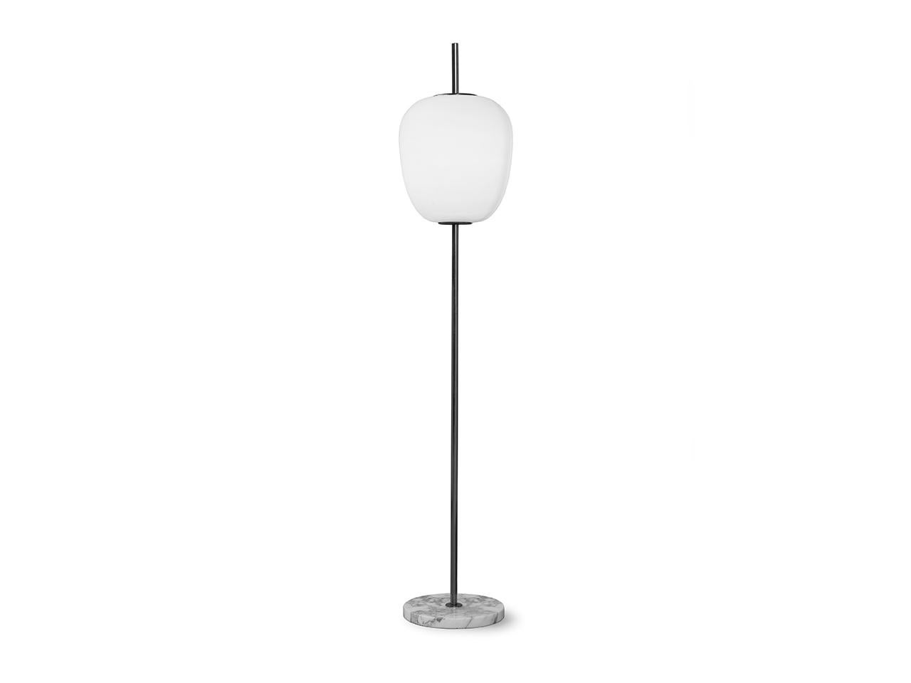 French Disderot  J14 Glass & Brass Standing / Floor Lamp by André Motte AVAILABLE NOW For Sale