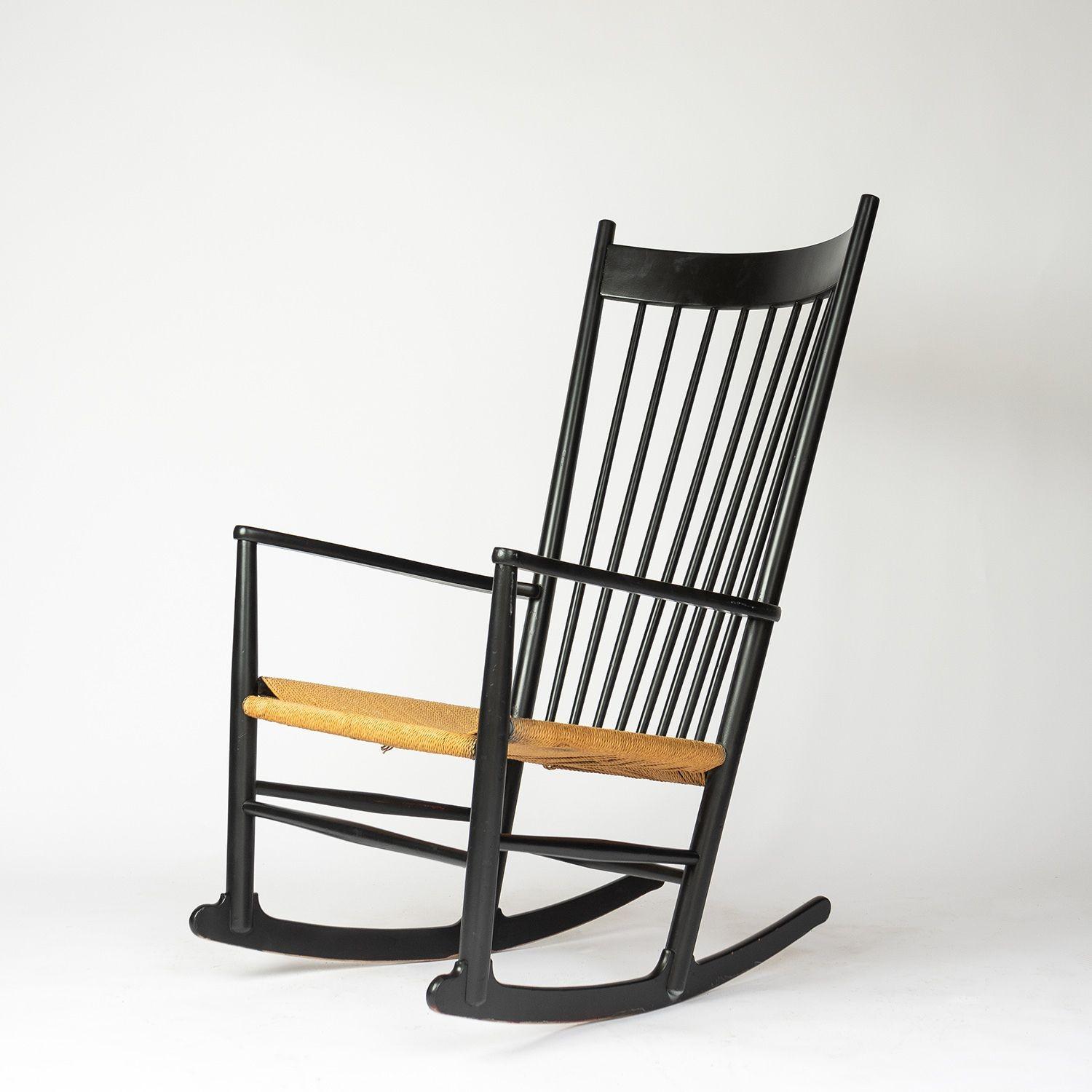 Mid-20th Century Model J16 Rocking Chair by Hans J. Wegner for FDB Møbler, Vintage 1960s