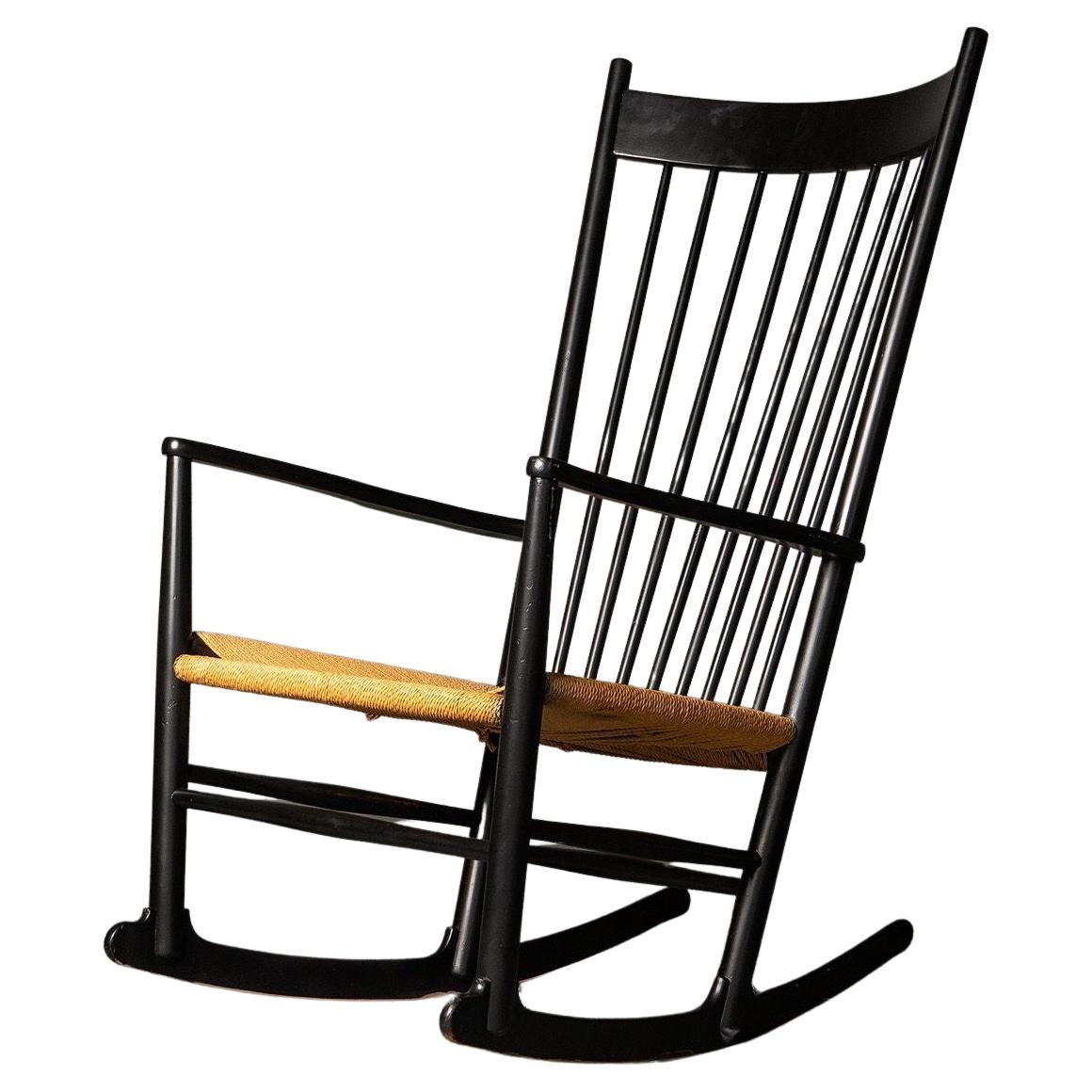 Model J16 Rocking Chair by Hans J. Wegner for FDB Møbler, Vintage 1960s