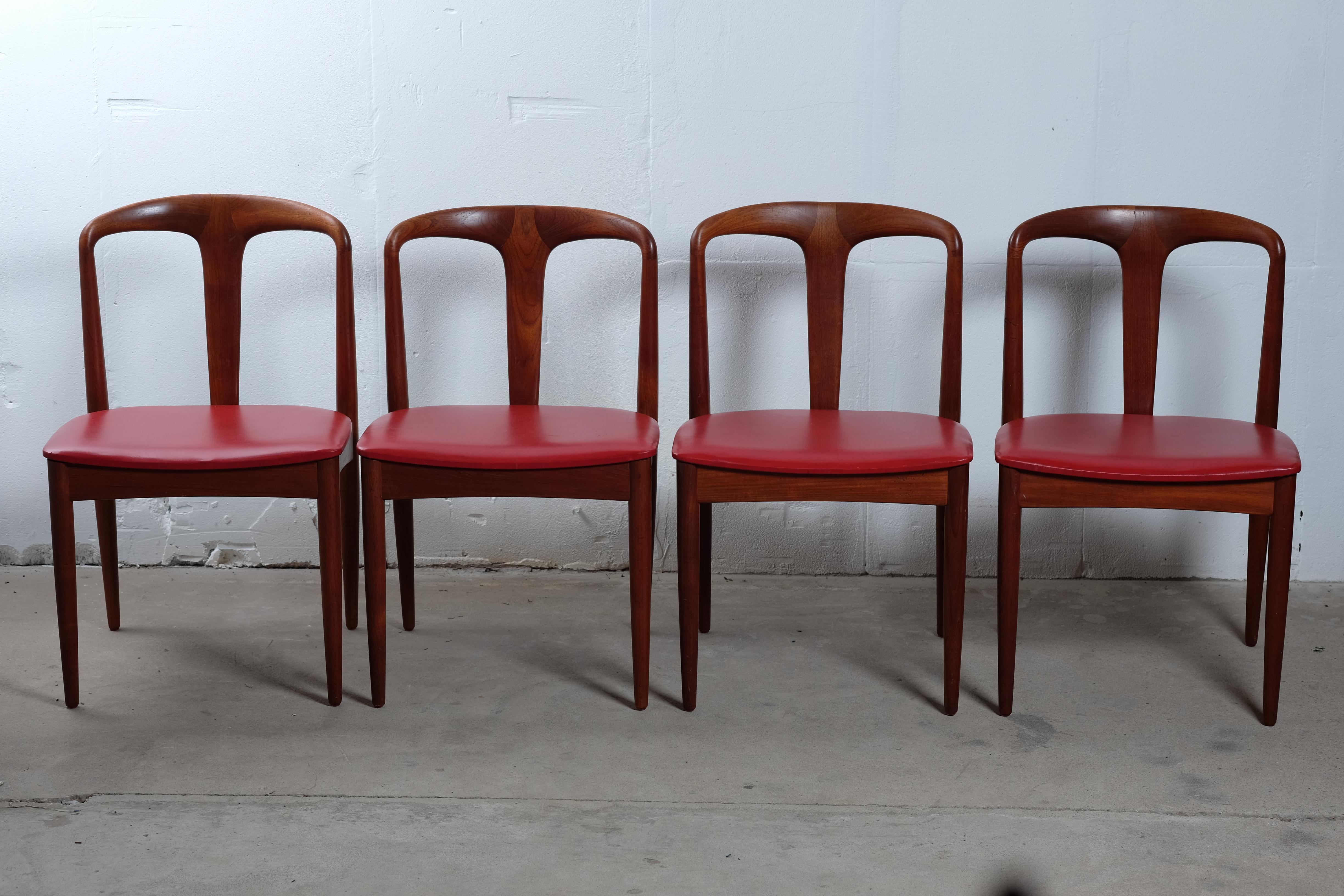 Mid-Century Modern Model Juliane Dining Chairs by Johannes Andersen for Vamo Sønderborg, 1960s For Sale