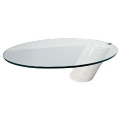 Mesa baja de travertino y cristal modelo K1000 de Team Form