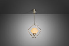 Model "K2-47" Brass Pendant Lamp by Maria Lindeman for Idman, Finland ca 1950s